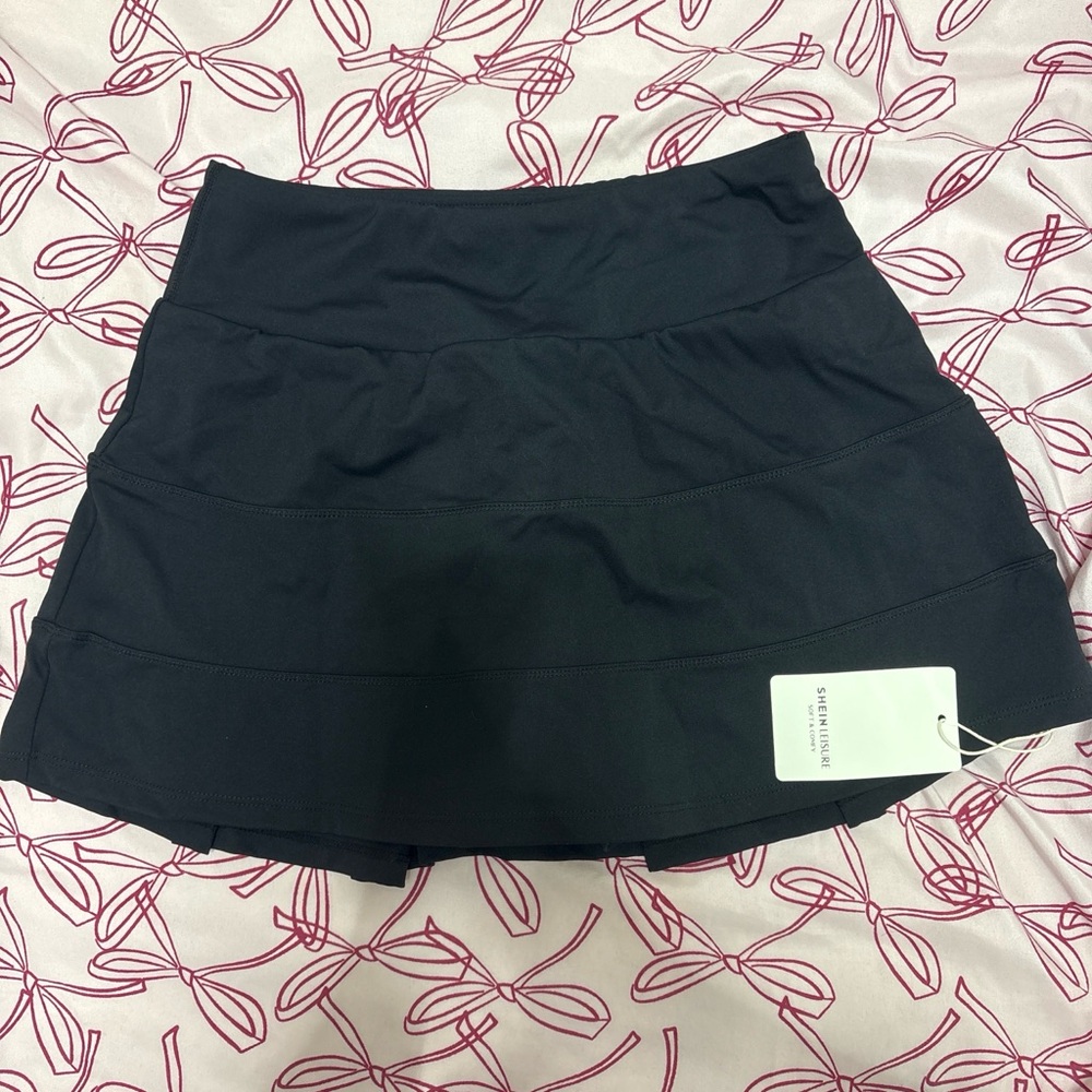 SHEIN Black Tiered Mini Skirt